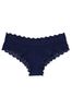 Victoria's Secret Ensign Navy Blue Cotton Lace Waist Cheeky Panty