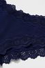 Victoria's Secret Ensign Navy Blue Cotton Lace Waist Cheeky Panty
