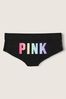 Victoria's Secret PINK Black And Grey Cotton Logo Hipster Knicker