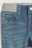 Mid Wash Blue Knitted Waistband Slim Jeans - Baby