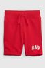 Red Logo Pull On Jogger Shorts