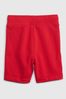 Red Logo Pull On Jogger Shorts