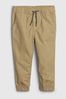 Beige Everyday Cuffed Chino Pull On Joggers