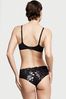 Victoria's Secret Black Floral No Show Shimmer Cheeky Knickers