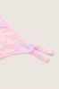 Victoria's Secret PINK Tie Dye Daisy Pink Strappy Lace Thong Knicker