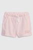 Pink Logo Pull On Jogger Shorts