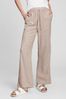 Beige High Rise Pull-On Utility Trousers