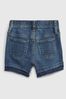 Blue Denim Shorts with Patch