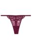 Victoria's Secret Kir Red Lace Trim Thong Knickers