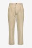 Brown Relaxed Vintage Pleated Trousers