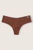 Victoria's Secret PINK Soft Cappuccino Brown No Show Thong Knickers