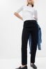 Black High Waisted Cheeky Straight Jeans with Washwell