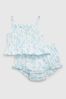 Blue Smocked 2-Piece Outfit Set