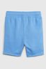 Blue 3D Graphic Pull-On Shorts