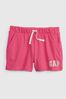 Pink Pull On Logo Jogger Shorts (4-13yrs)