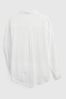White Crinkle Gauze Oversized Shirt