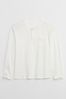 White Henley Pocket Long Sleeve T-Shirt (4-13yrs)
