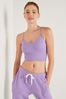 Victoria's Secret PINK Lavender Love Purple Seamless Lightly Lined Low Impact Sports Bra