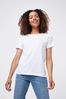 White Organic Cotton Vintage Short Sleeve Crew Neck T-Shirt
