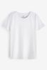 White Organic Cotton Vintage Short Sleeve Crew Neck T-Shirt
