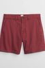 Red 7" Essential Chino Shorts