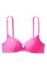 Victoria's Secret Neon Peony Pink Lace Push Up Bra