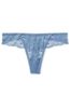 Victoria's Secret Faded Denim Blue Lace Thong Panty