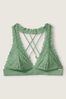 Victoria's Secret PINK Soft Pine Green Lace Strappy Back Halterneck Bralette