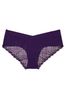 Victoria's Secret Plum Perfect Purple Lace No Show Cheeky Panty