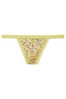 Victoria's Secret Chartreuse Green Ditsy Floral Lace G String Panty
