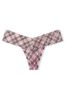 Victoria's Secret Pink Flora Holly Jolly Plaid Lace Thong Panty
