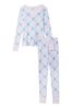 Victoria's Secret Lavendar Mist Plaid Thermal Long Sleeve Pyjamas