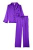 Victoria's Secret Bright Violet Purple Satin Long Pyjamas