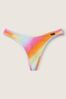 Victoria's Secret PINK Pale Banana Yellow Multicolor Gradient Cotton Thong Knickers