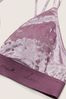 Victoria's Secret PINK Mauve Ice Velvet Velvet Triangle Bralette