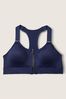 Victoria's Secret PINK Ensign Navy Blue Ultimate High Impact Zip Front Sports Bra
