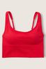 Victoria's Secret PINK Red Pepper Seamless Lightly Lined Low Impact Sport Crop Top