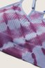 Victoria's Secret PINK Tie Dye Mauve Ice Purple Seamless Lightly Lined Low Impact Sports Bra