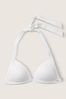 Victoria's Secret PINK Optic White Push Up Triangle Halterneck Bikini Top