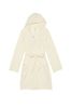 Victoria's Secret PINK Creamer White Polar Fleece Robe