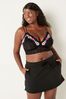 Victoria's Secret PINK Pure Black With Embroidery Lace Strappy Back Longline Bralette
