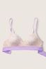 Victoria's Secret PINK Tie Dye Light Purple Smooth Lightly Lined Non Wired T-Shirt Bra