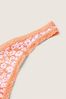 Victoria's Secret PINK Coral Cream Floral Orange Lace Logo Thong Knickers