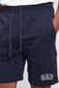 Navy Blue Logo Fleece Shorts