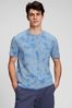 Blue Lived-In Tie-Dye Pocket T-Shirt