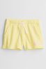 Yellow Logo Pull-On Shorts