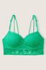 Victoria's Secret PINK Electric Green Lace Wired Push Up Bralette