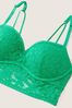 Victoria's Secret PINK Electric Green Lace Wired Push Up Bralette