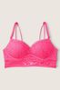 Victoria's Secret PINK Capri Pink Lace Wired Push Up Bralette