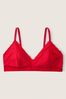Victoria's Secret PINK Red Pepper Lace Unlined Triangle Bralette
